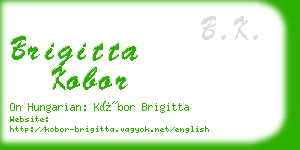 brigitta kobor business card